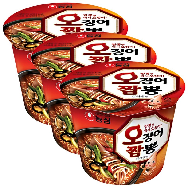 농심 오징어짬뽕 소컵 67g, 12개