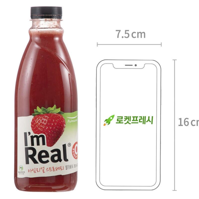 풀무원 아임리얼 스트로베리, 190ml, 12개