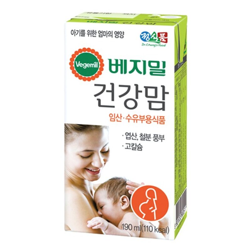 베지밀 건강맘 두유, 190ml, 32개