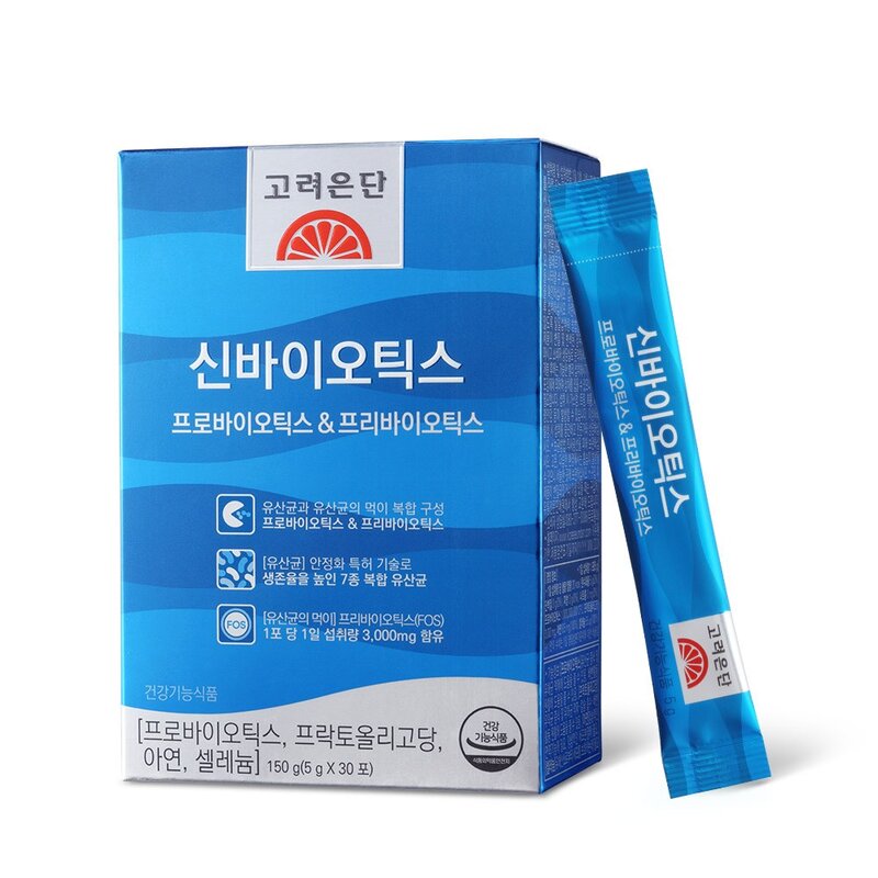 고려은단 신바이오틱스 프로바이오틱스 & 프리바이오틱스 30포, 150g, 3개