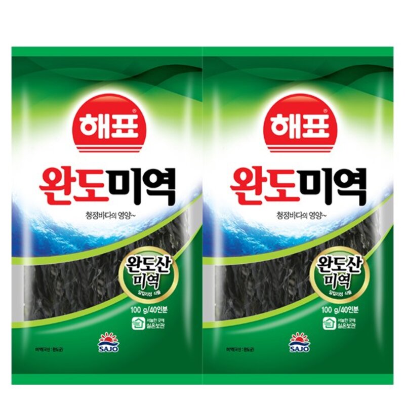 해표 완도 미역, 100g, 2개