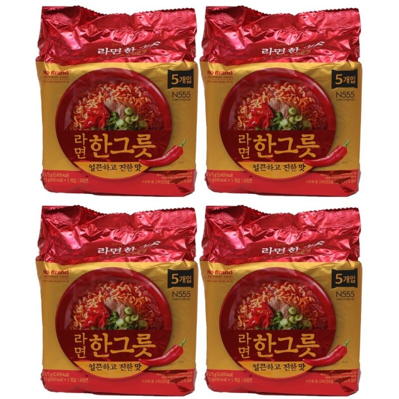 노브랜드 라면 한그릇 얼큰하고 진한 맛 115g x 5봉 2세트, 10개