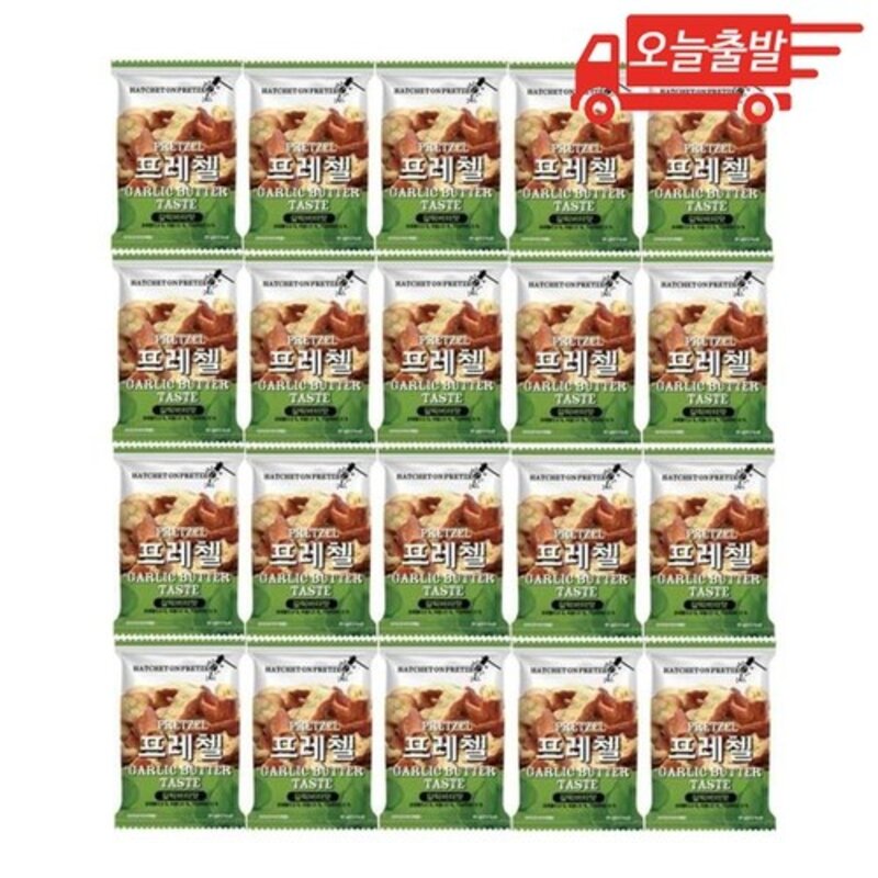 프레첼 갈릭버터맛 사무실간식 맥주안주 술안주, 85g, 5개