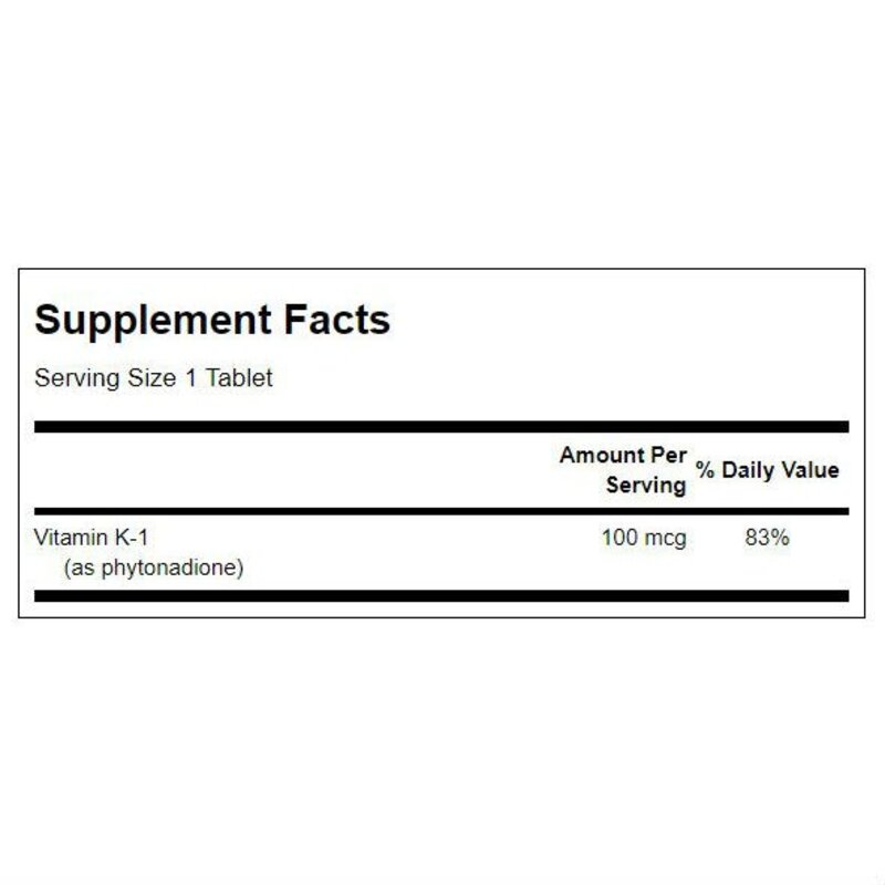 스완슨 비타민 K-1 100mcg 타블렛, 1개, 100정