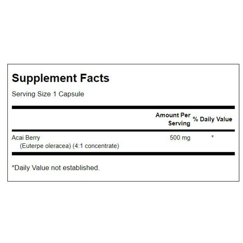 Swanson 아사이 베리 500mg 캡슐, 1개, 120정