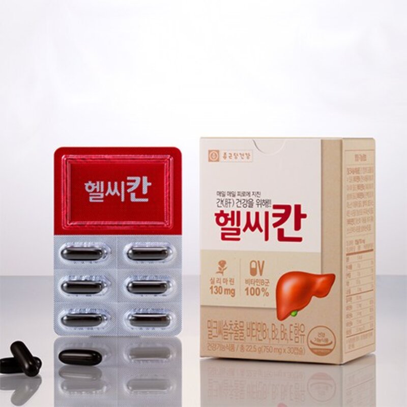 종근당건강 헬씨칸 밀크시슬 영양제, 30정, 22.5g, 22.5ml, 6개