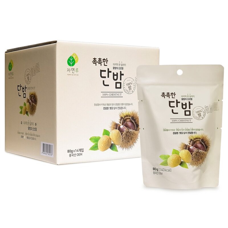 자연루 촉촉한 단밤, 80g, 15개