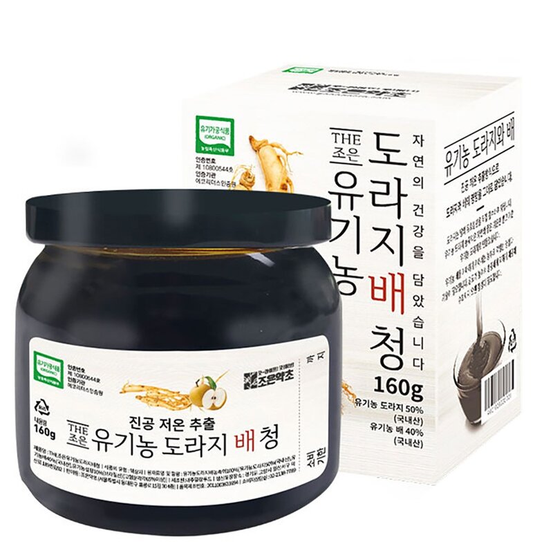 조은약초 유기농 도라지 배 청, 160g, 1개입, 1개