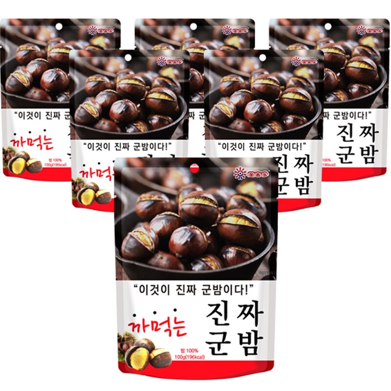 까먹는 진짜 군밤, 100g, 6개