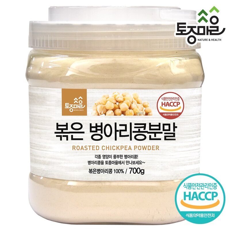 [토종마을]HACCP인증 볶은 병아리콩분말 700g X 2통, 2개