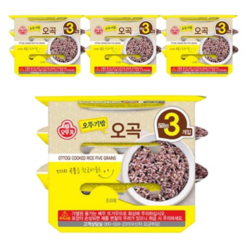 맛있는 오뚜기밥 오곡, 210g, 36개