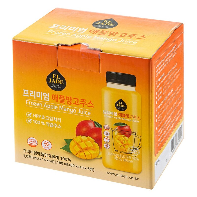 엘제이드 프리미엄 애플망고 주스 (냉동), 180ml, 5개