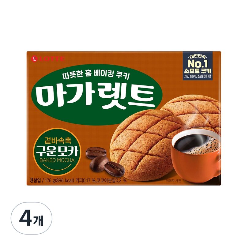 마가렛트 롯데제과 구운모카 대, 352g, 2개