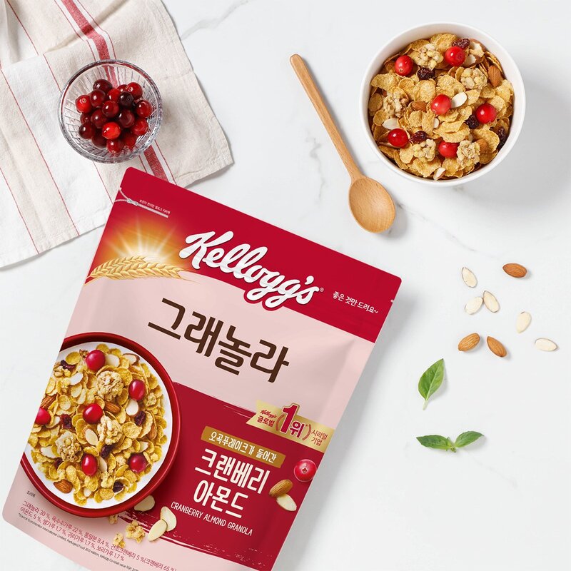 켈로그 크랜베리 아몬드 그래놀라 시리얼, 1.2kg, 1개