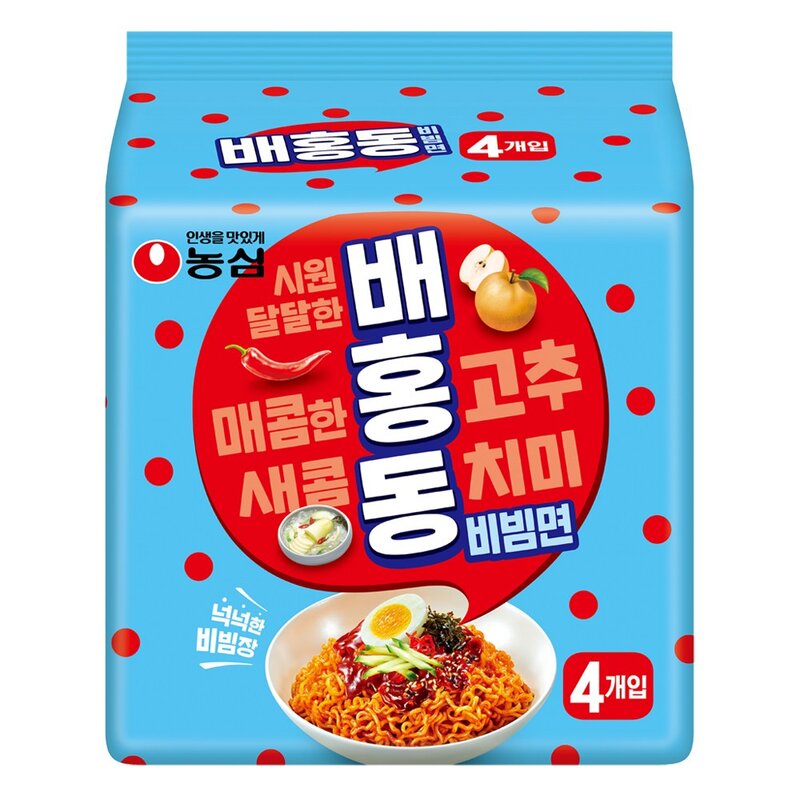 농심 배홍동 비빔면 137g, 8개