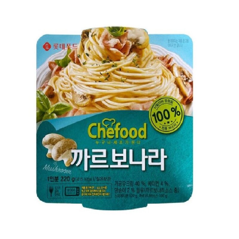 Chefood 까르보나라 스파게티 220gx6, 6개, 220g