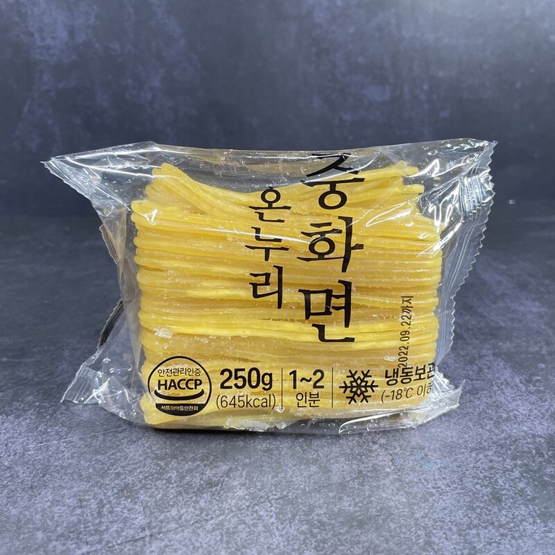 온누리 중화면250g(1~2인분)X6봉 10봉 잘뿔지 않는 짬뽕전문점용 냉동중화숙면 쫄깃한 맛 개별포장, 250g, 6개