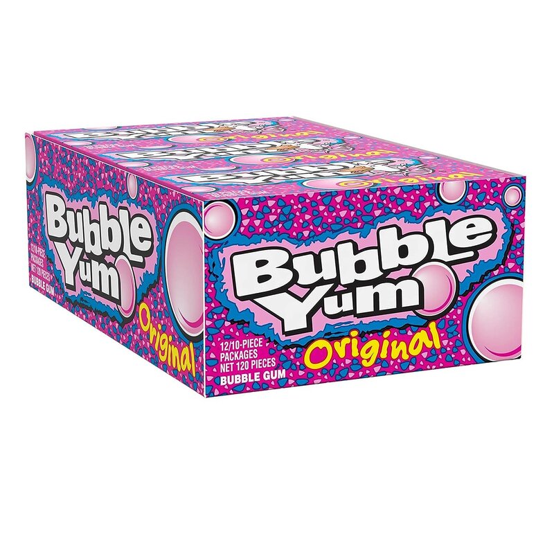 BUBBLE YUM 버블 검 오리지널 5피스 18개 팩, 70g