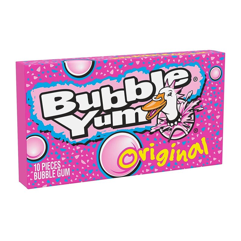 BUBBLE YUM 버블 검 오리지널 5피스 18개 팩, 70g