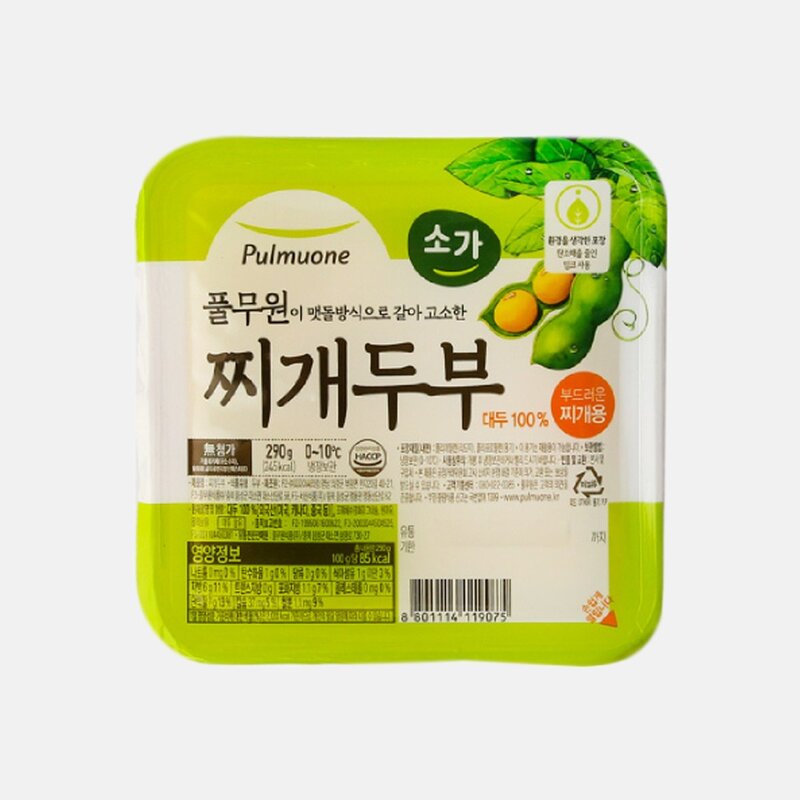 (풀무원)소가 부드러운 찌개용 찌개두부300g 멀티팩 아이스박스, 6개, 300g