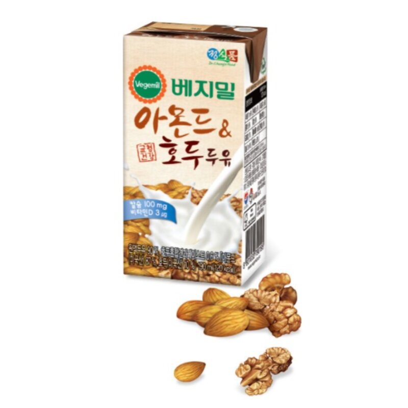 베지밀 아몬드와 호두 두유, 190ml, 24개