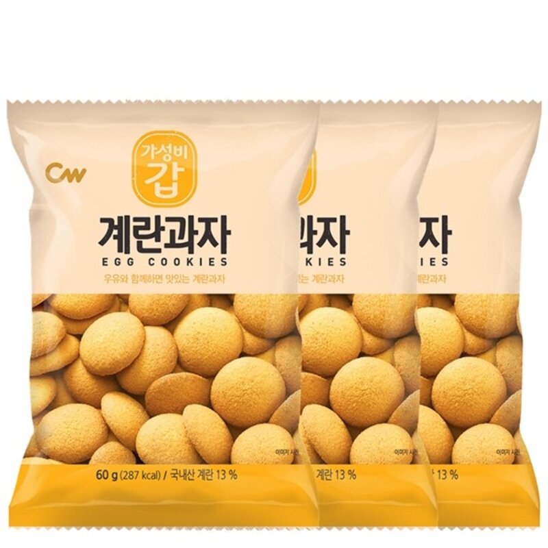 청우식품 계란과자, 170g, 3개