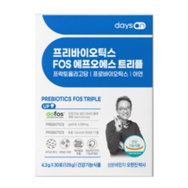 데이즈온 오한진 프리바이오틱스 FOS 트리플, 30포, 129g, 12개