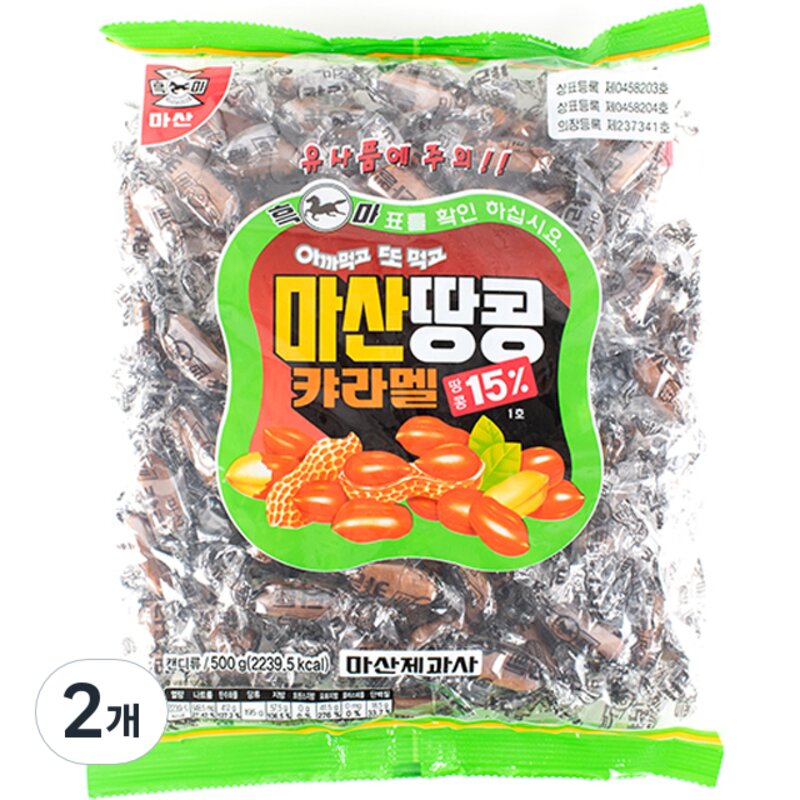 마산제과 마산 땅콩 카라멜, 500g, 1개