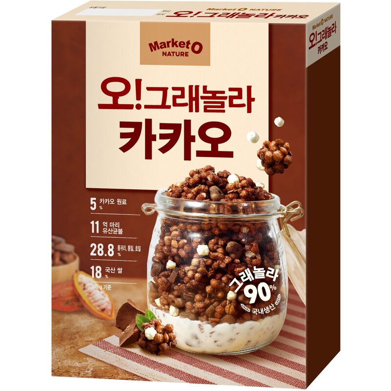 마켓오네이처 오 그래놀라 카카오 시리얼, 300g, 1개