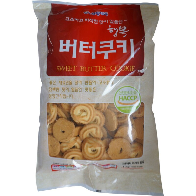 신흥제과 행복 버터 쿠키, 1kg, 1개