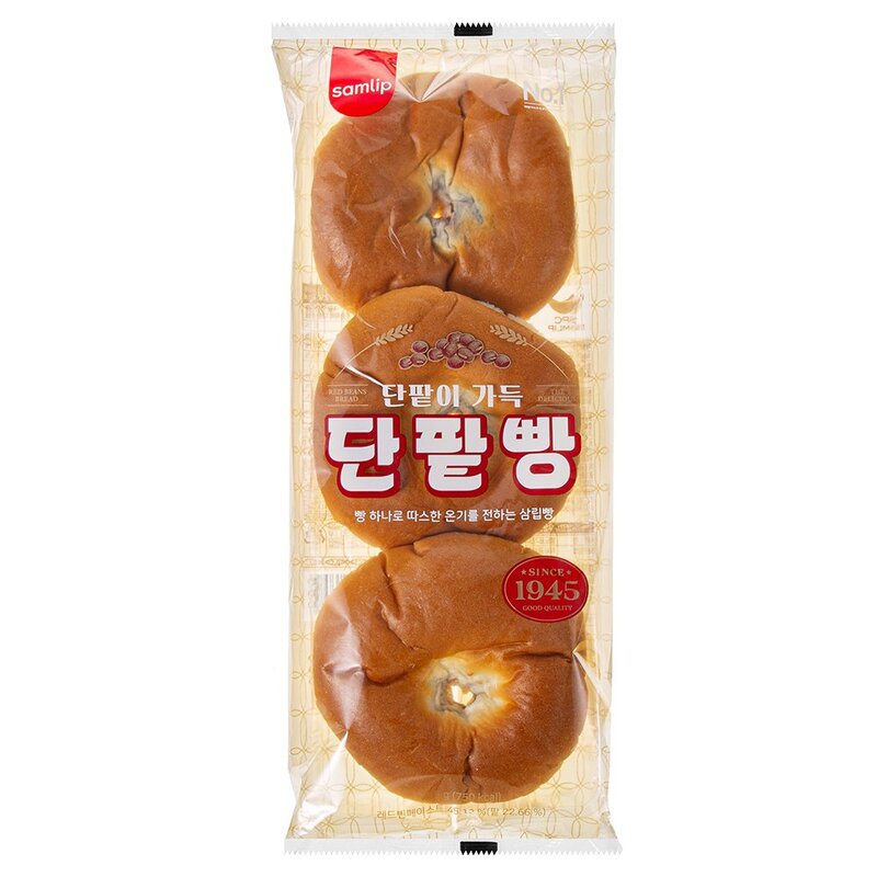 삼립 정통 단팥빵 3개입, 255g, 1개