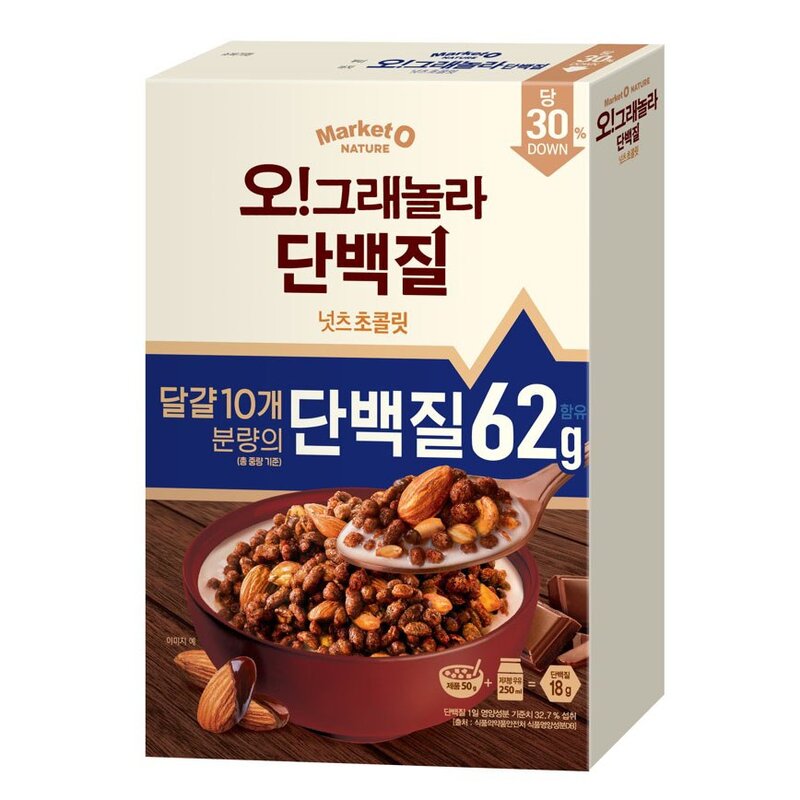 오리온 오그래놀라 단백질 시리얼 넛츠초콜릿, 330g, 1개