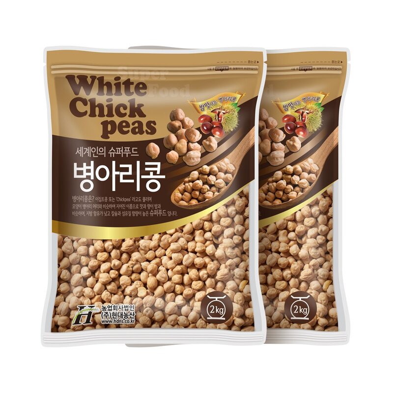 현대농산수입 병아리콩 4kg (2kgx2봉) 이집트콩 밤콩, 2개, 2kg