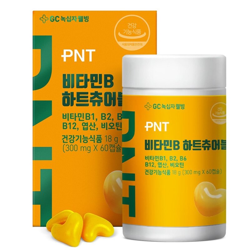 GC녹십자웰빙 PNT 비타민B 하트츄어블, 1개, 18g