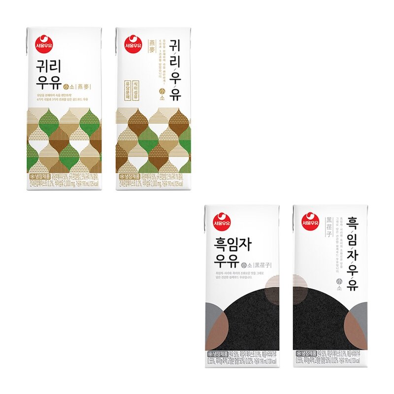 서울우유 귀리우유 + 흑임자우유, 190ml, 20개