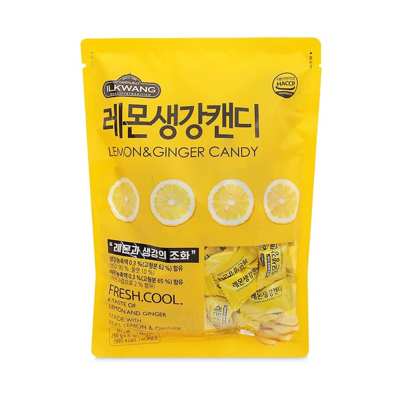 [일광제과] 레몬생강 캔디, 250g, 4개