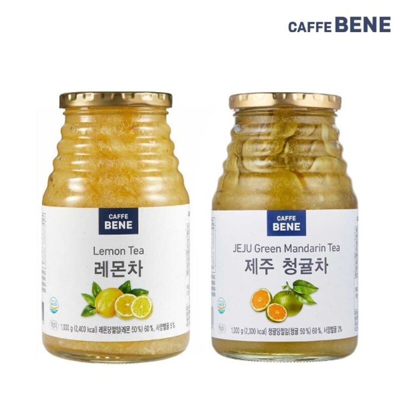 카페베네 [카페베네] 레몬차1kg+청귤차1kg, 상세페이지참조, 1개, 1kg