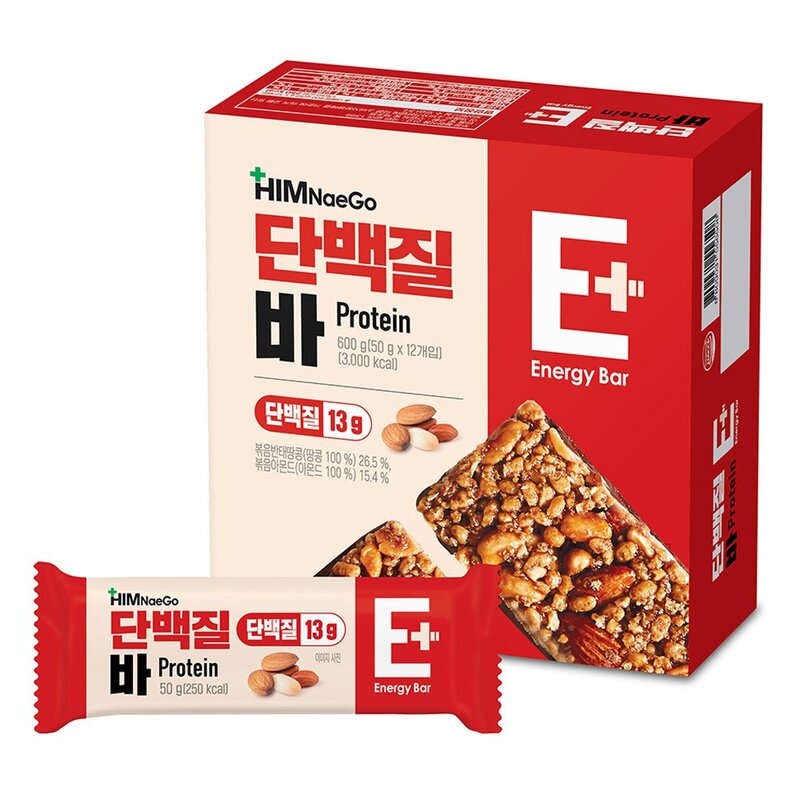 힘내고 단백질바, 12개, 50g