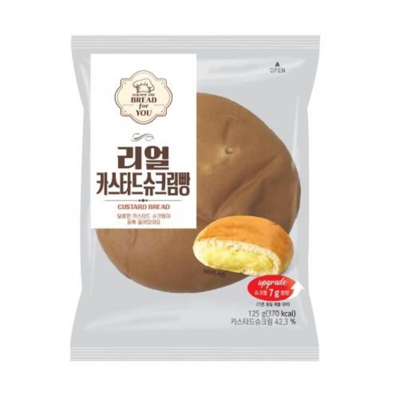 리얼카스타드슈크림빵 증평 롯데제과 증평 실온 125g, 1개