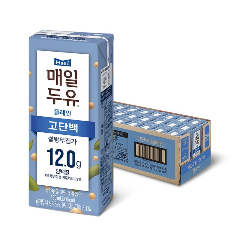 매일유업 매일두유 고단백두유, 190ml, 60개