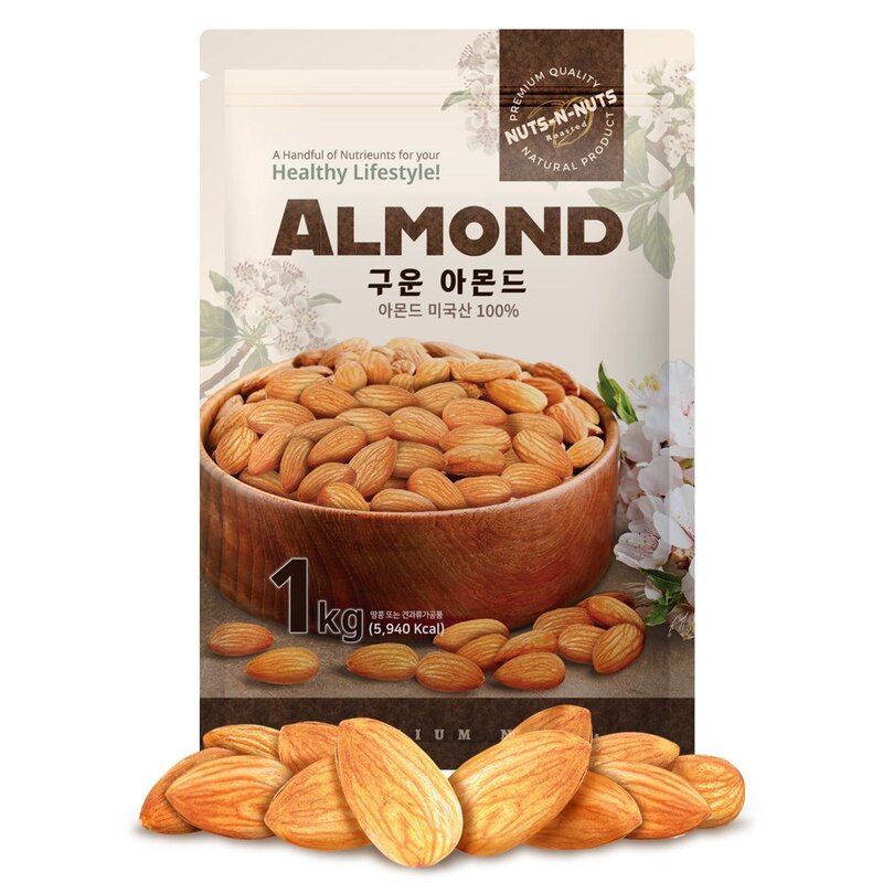 2023년 햇아몬드 너츠앤너츠 구운아몬드 1kg, 1개