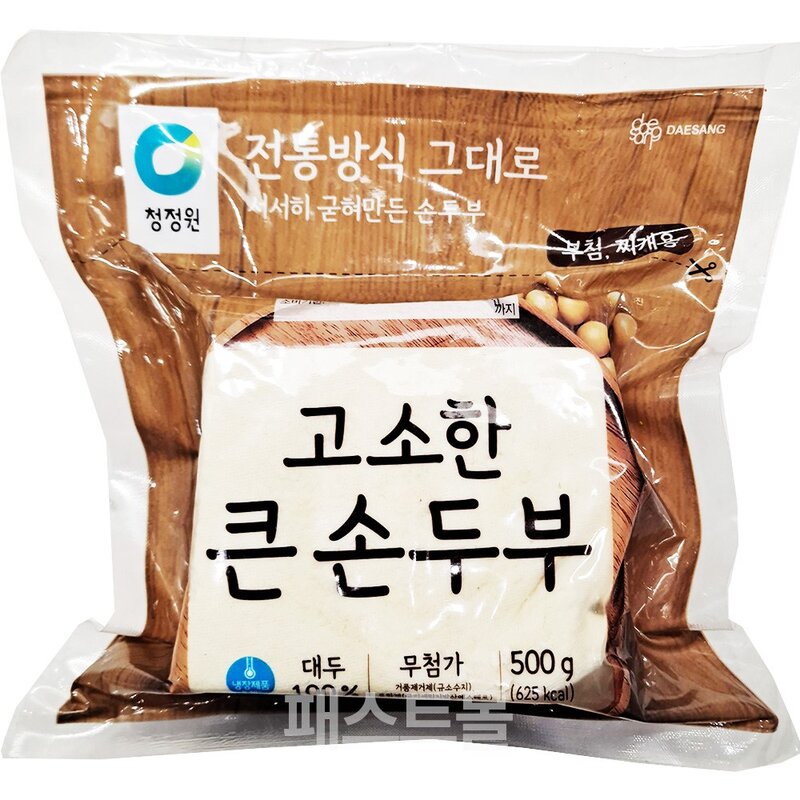 청정원 고소한 큰손두부, 4개, 500g