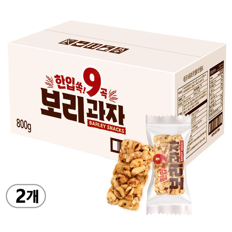 한입쏙 9곡 보리과자, 2개, 400g