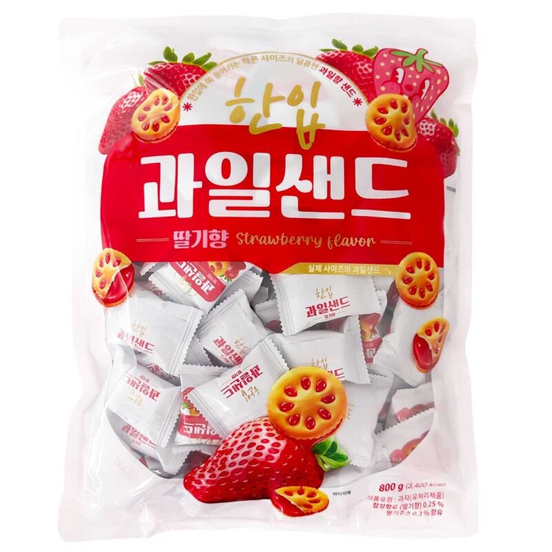 한입 과일 샌드 딸기향, 800g, 1개