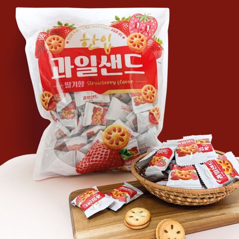 한입 과일 샌드 딸기향, 800g, 1개