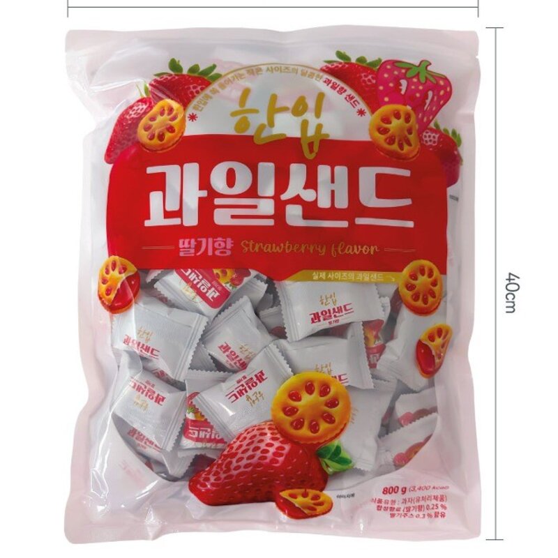 한입 과일 샌드 딸기향, 800g, 1개