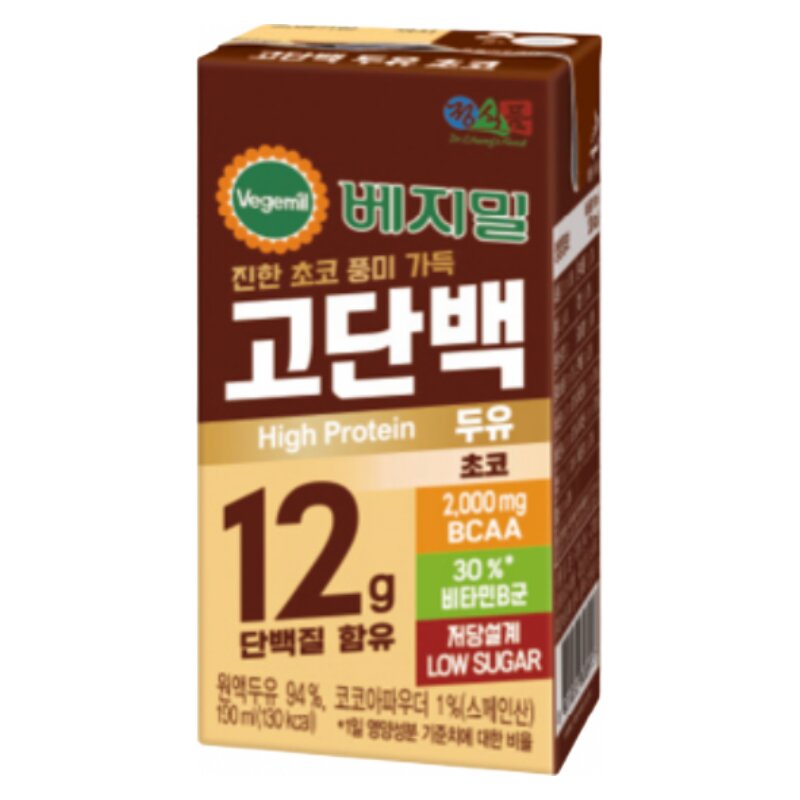 [베지밀] 고단백두유 초코 190mlx16팩x2박스 (32팩), 32개, 190ml