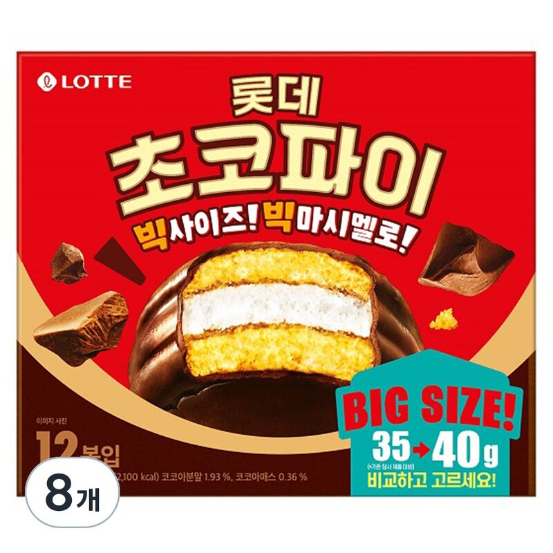 롯데 초코파이 12p, 480g, 3개