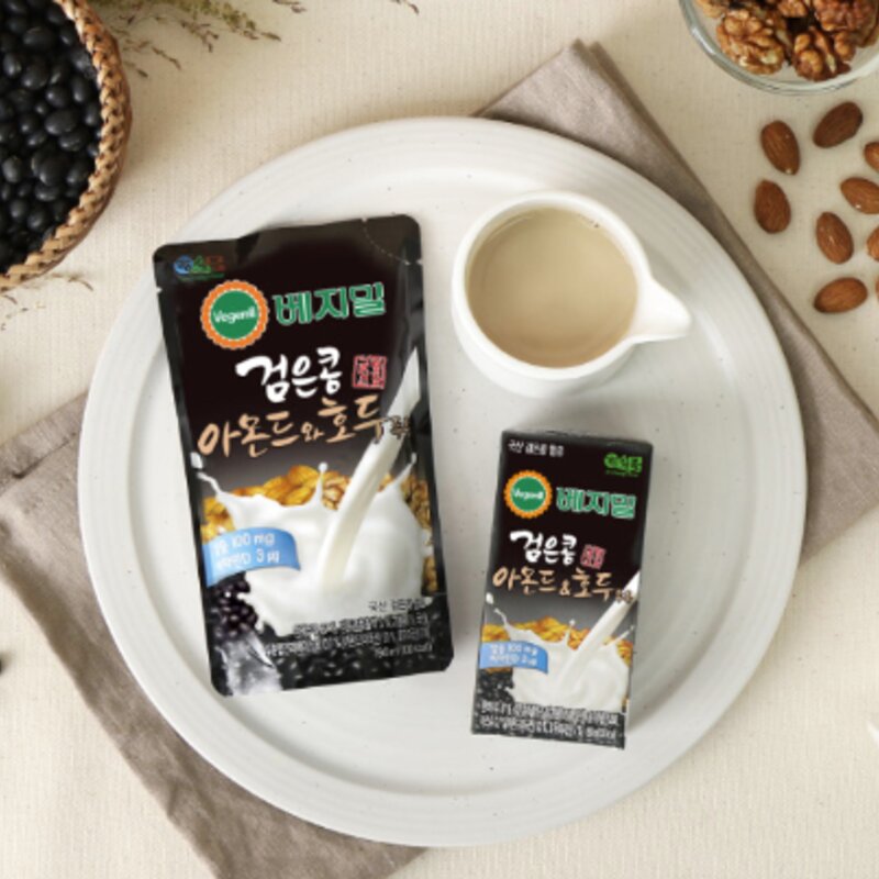 정식품 베지밀 검은콩 아몬드 호두 두유, 190ml, 32개