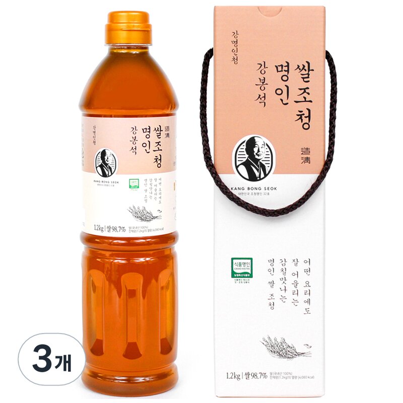 강봉석 명인 쌀 조청, 1.2kg, 4개